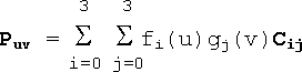 Bicubic patch equation