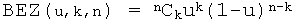 Bezier basis function