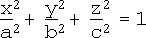 Ellipsoid equation